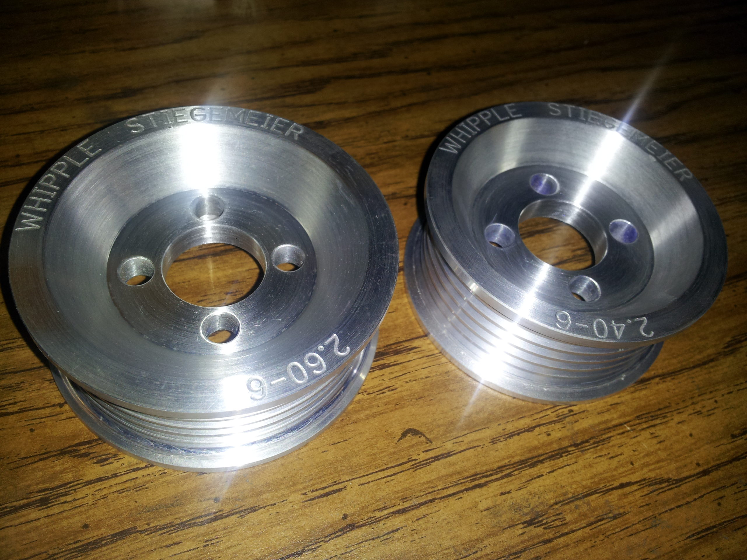 2.40" and 2.60" Whipple billet whipple charger pullies